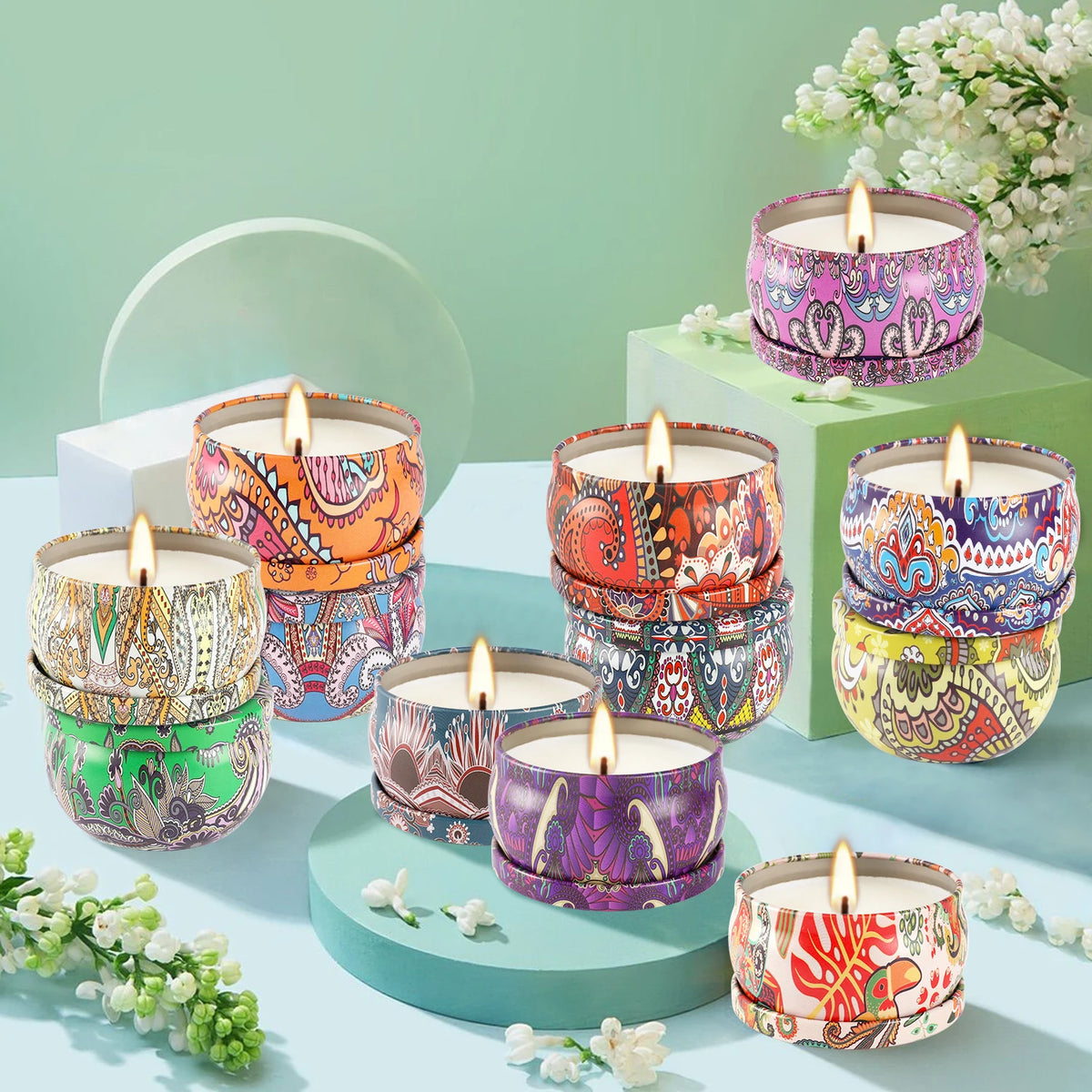 Fclayvts Scented Soy Wax Aromatherapy Candles for Home and Events
