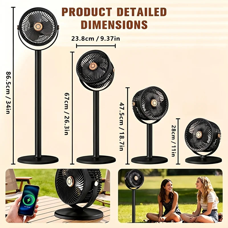 Portable USB Floor And Desktop Air Circulation Fan