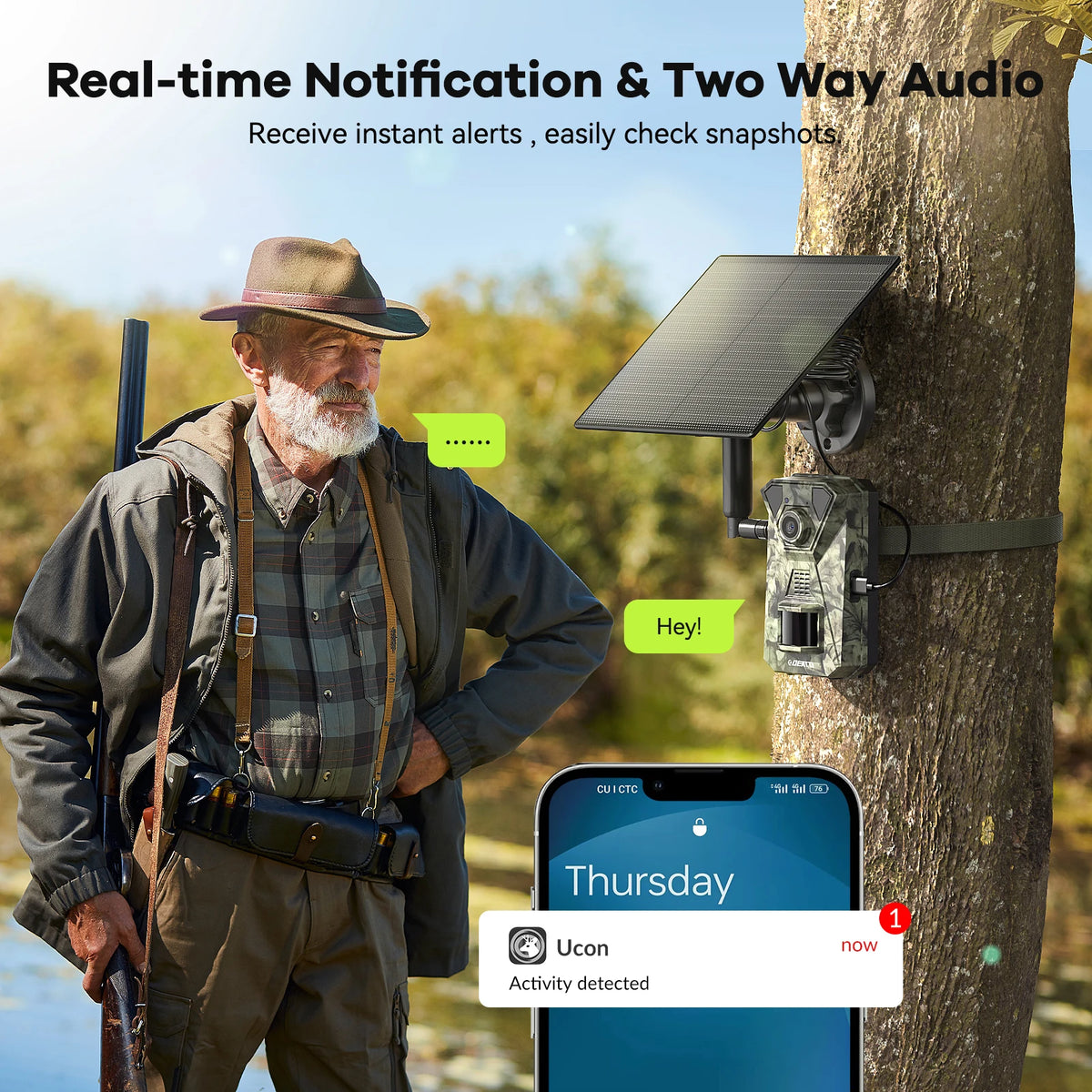 4G LTE Solar Wildlife Camera With App And Night Vision