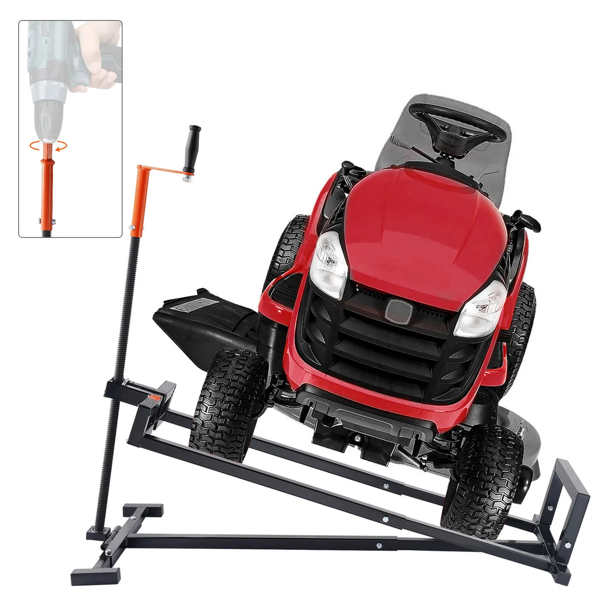 SucceBuy Adjustable Hydraulic Lawn Mower Lift For Garden Tractors