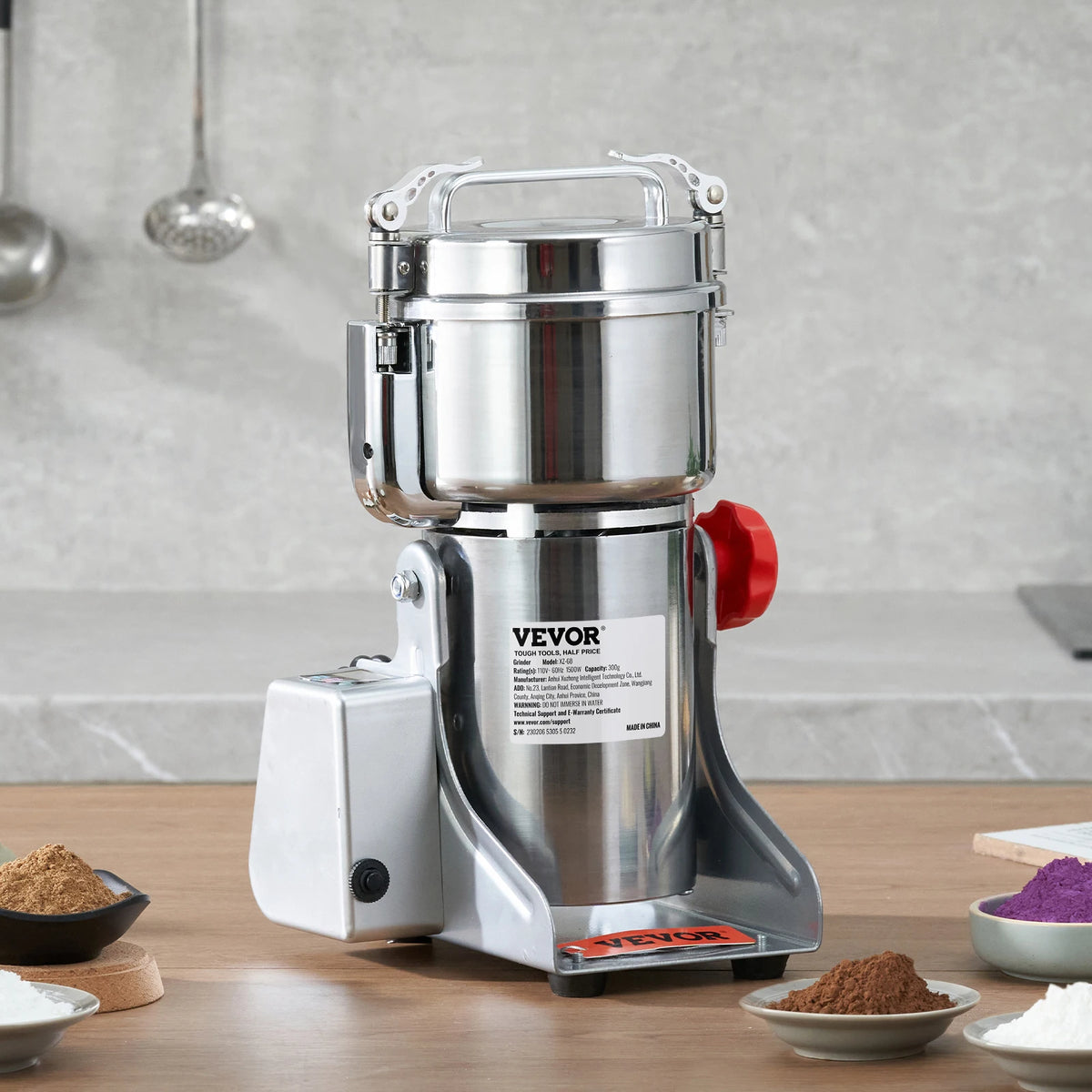SucceBuy Commercial Electric Grain Mill Grinder For Herbs And Grains