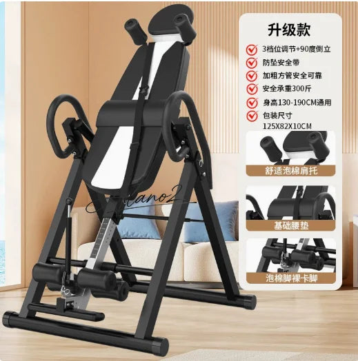 Gravity Inversion Table With Headrest for Back Stretching and Relief