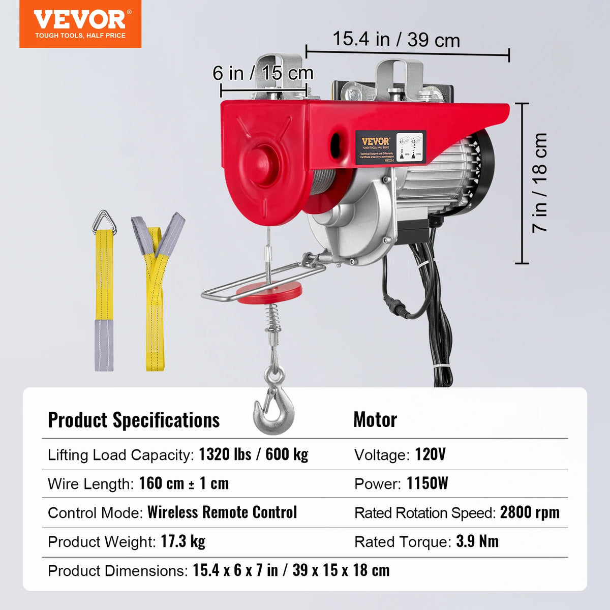 SucceBuy Wireless Electric Hoist for Garage and Warehouse Lifting