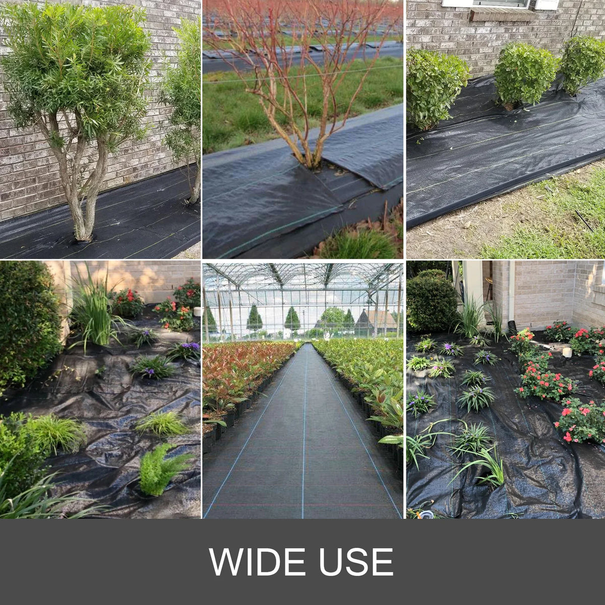 SucceBuy Heavy Duty Woven Landscape Fabric Weed Barrier Ground Cover