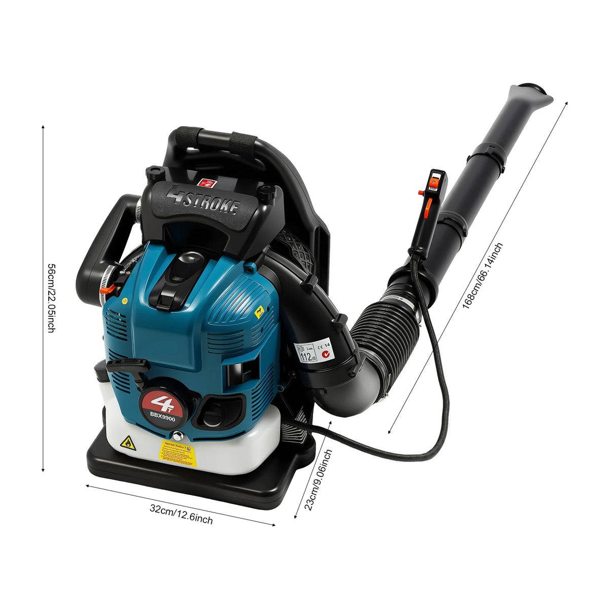 Bymaocar 75.6cc 4 Stroke Gas Powered Backpack Leaf Blower