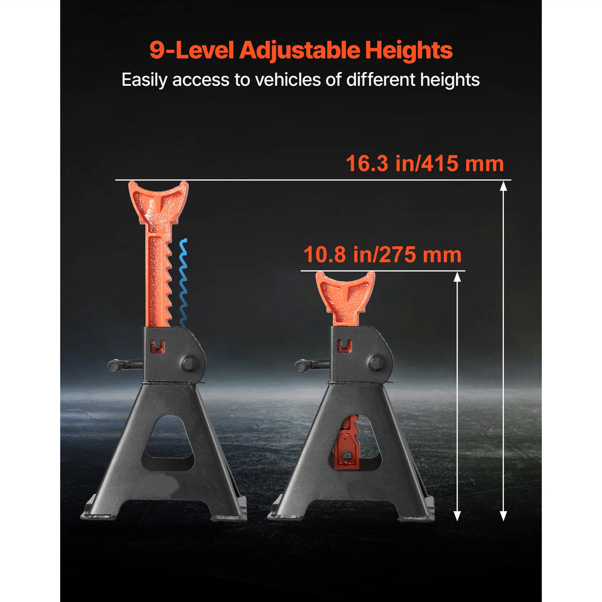 SucceBuy Heavy Duty Steel Jack Stands With Locking Mechanism