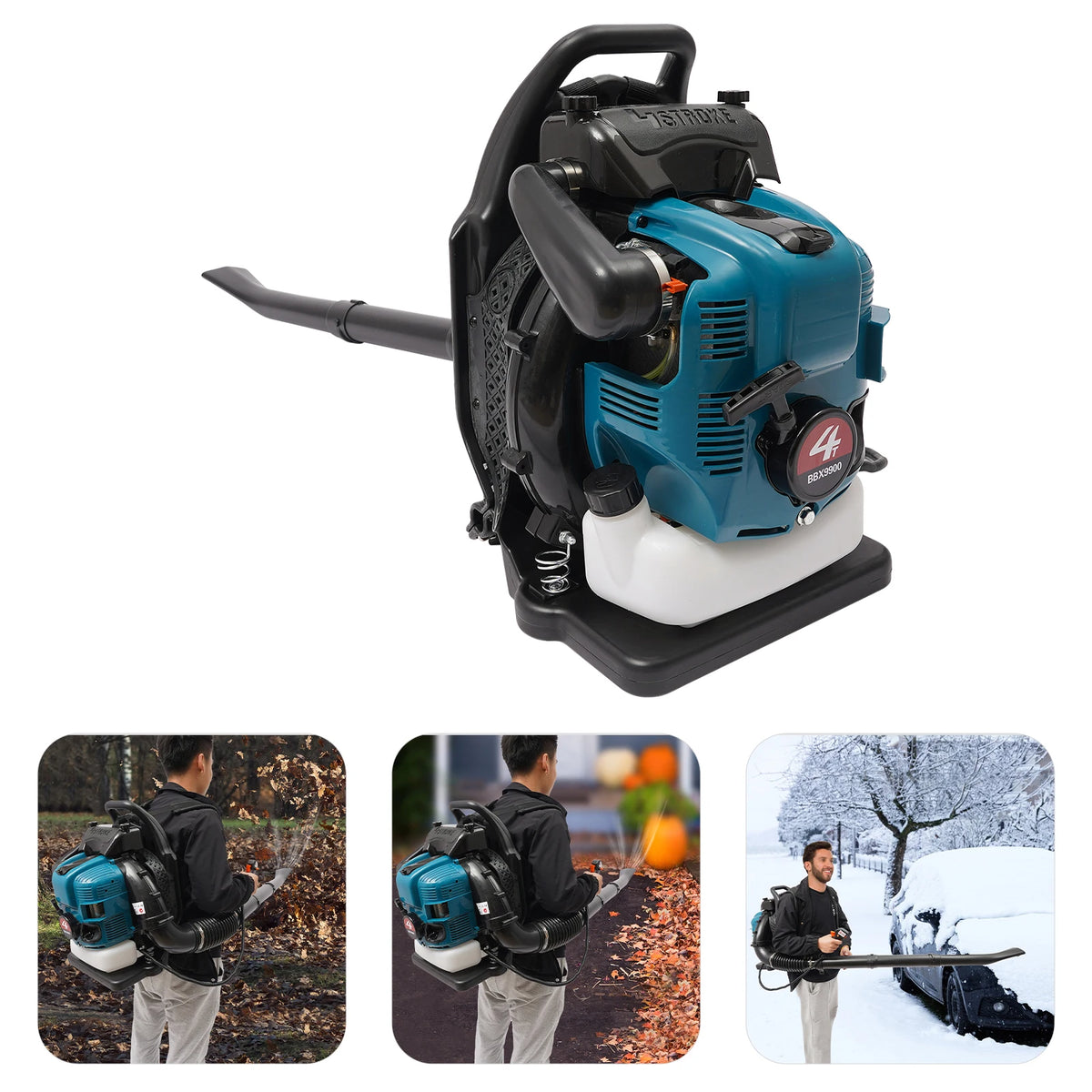 Bymaocar 75.6cc 4 Stroke Gas Powered Backpack Leaf Blower