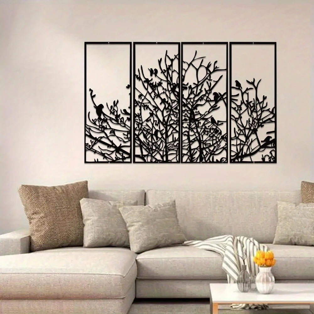 Metal Tree of Life Wall Decor Accent for Family Rooms