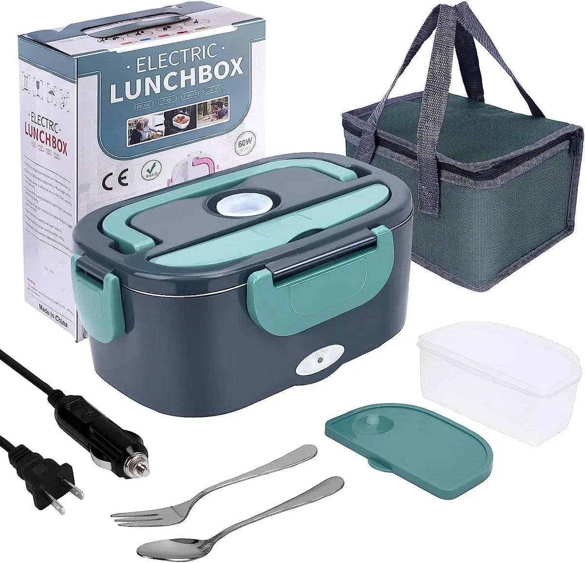 COBASPORT Portable Electric Heated Lunch Box For Work And Travel