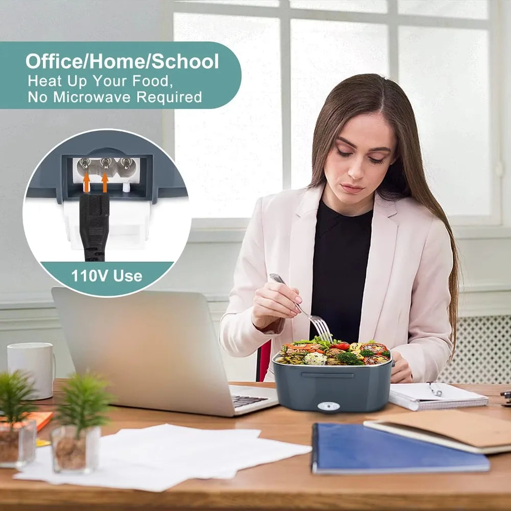 COBASPORT Portable Electric Heated Lunch Box For Work And Travel