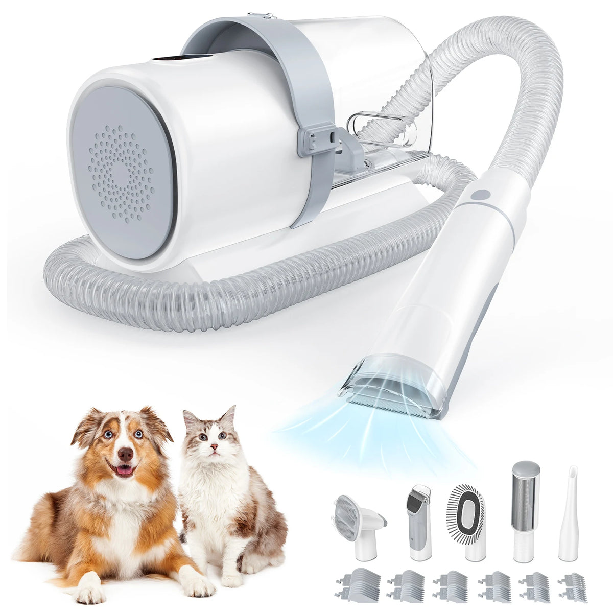 JHK Cordless Pet Grooming Vacuum With Low Noise Clippers