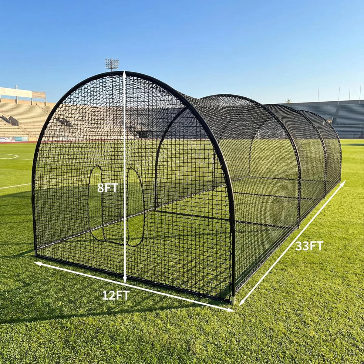 HiMISS Baseball Batting Cage Net With Frame For Backyard Practice