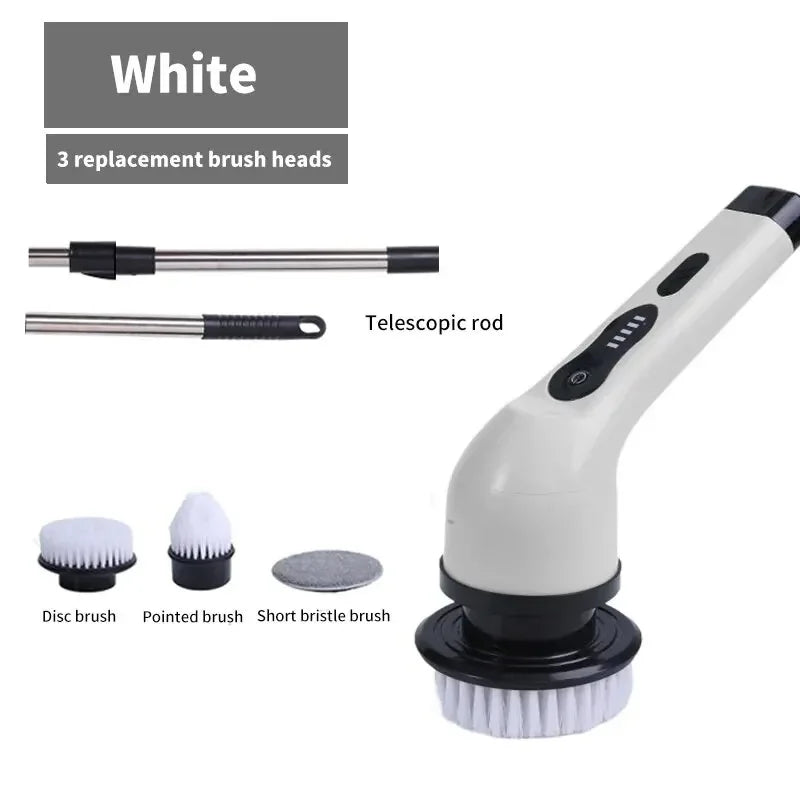 Multifunctional Cordless Electric Spin Scrubber for Bathroom and Kitchen Cleaning