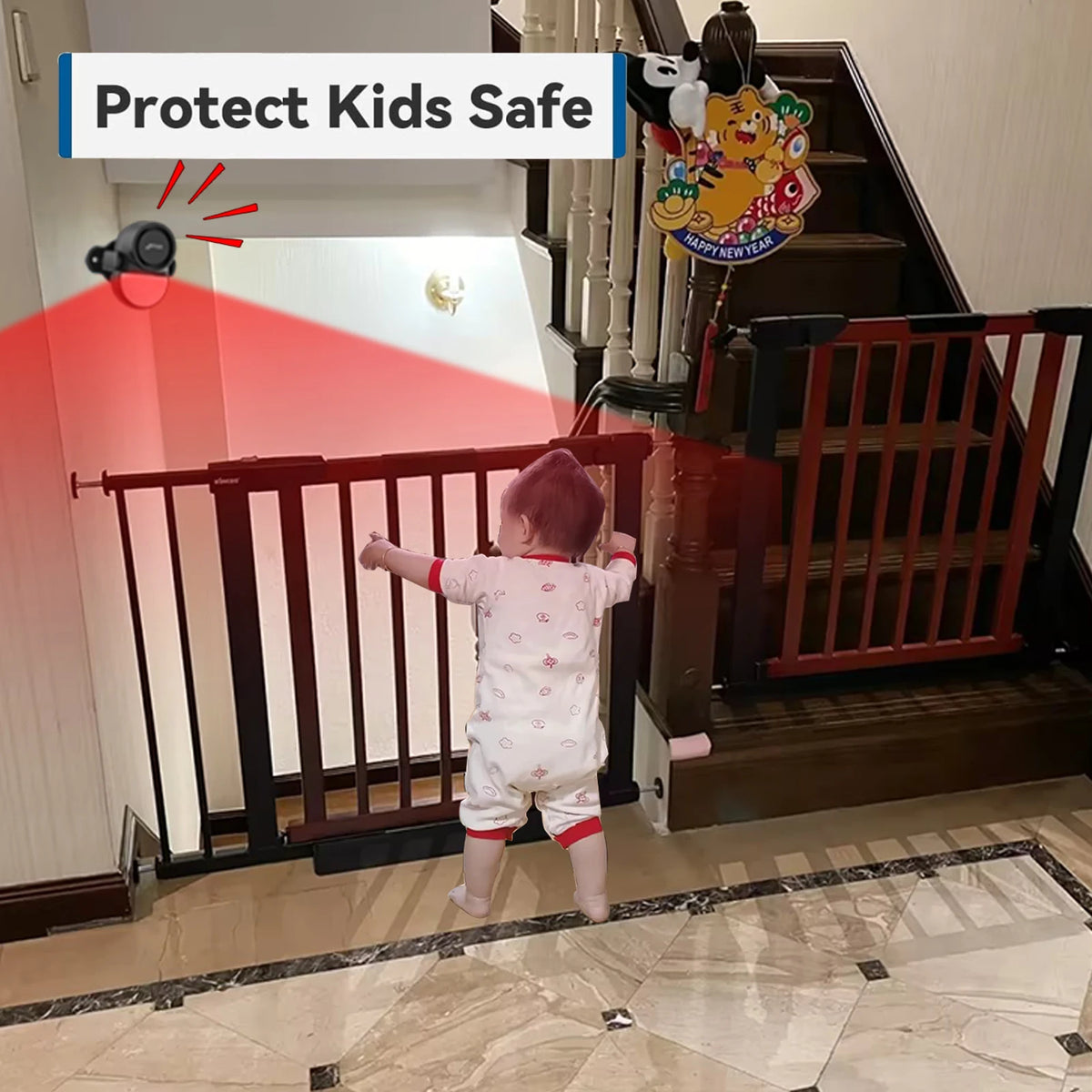 Cpvan Wireless Infrared Motion Sensor Alarm With Remote Control