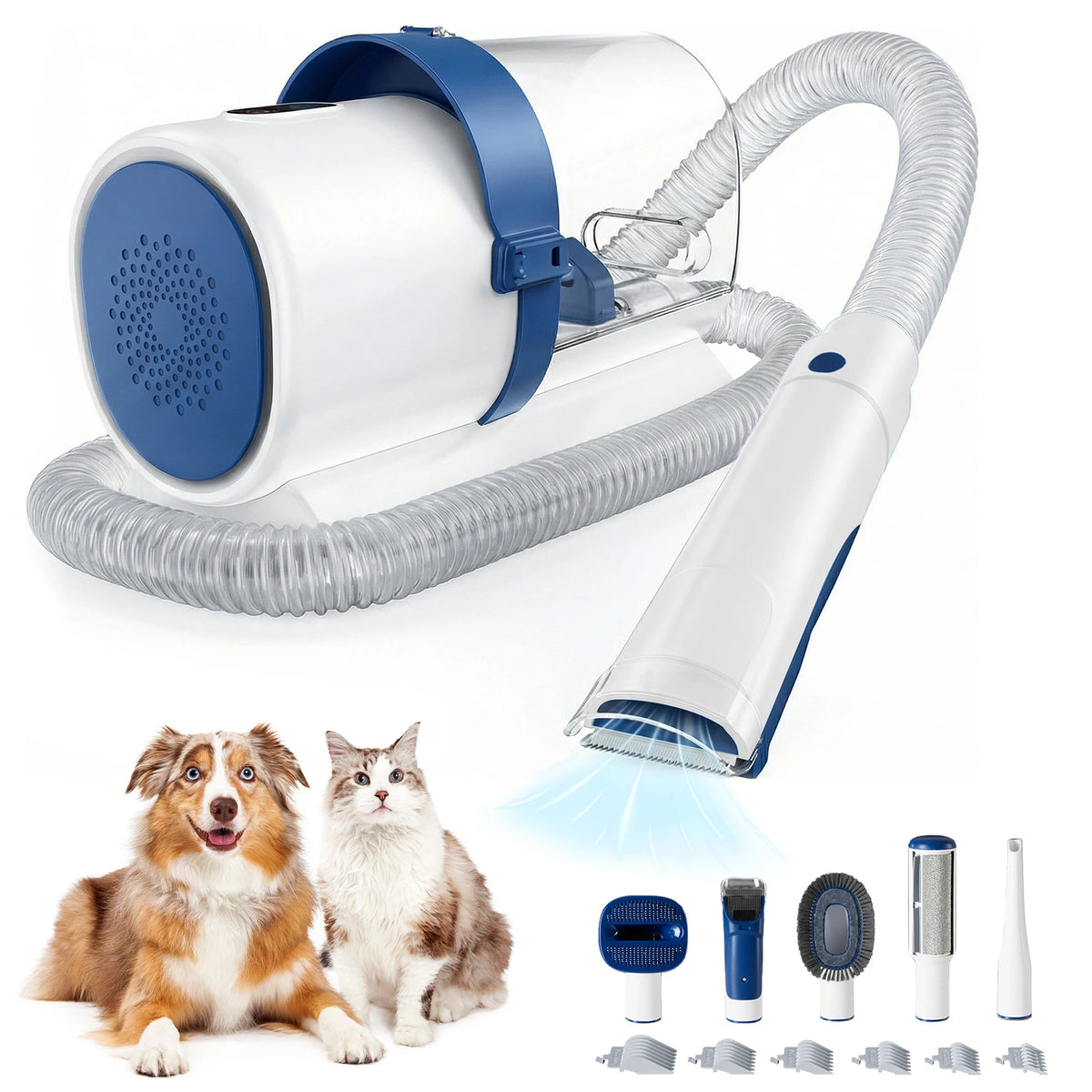 JHK Cordless Pet Grooming Vacuum With Low Noise Clippers
