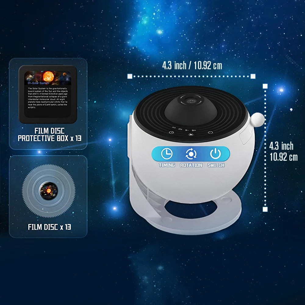 Aiopp Galaxy Projector Night Light With Realistic Stars And Planets