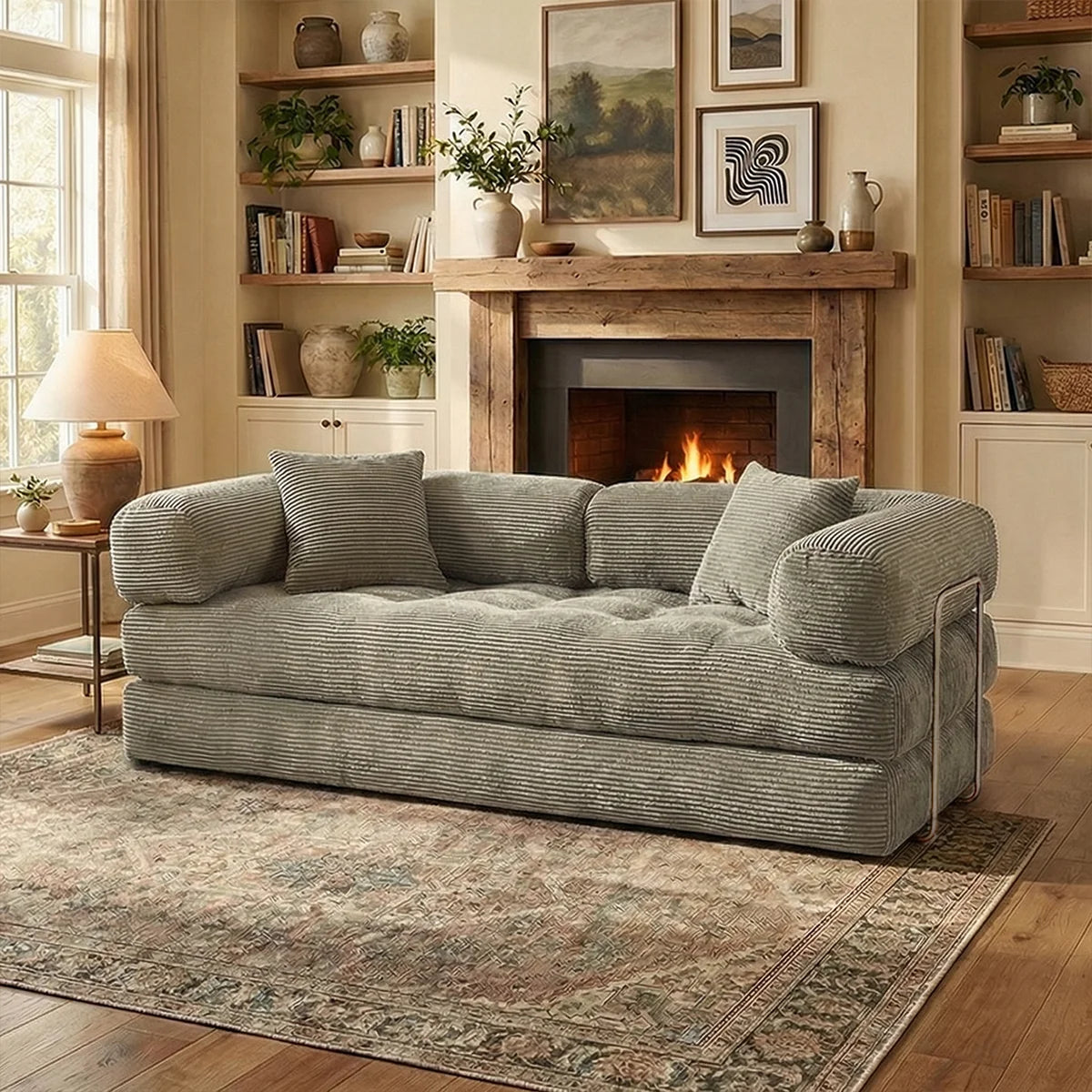 YQzyphyna Convertible Futon Sofa Bed With Folding Sleeper Couch