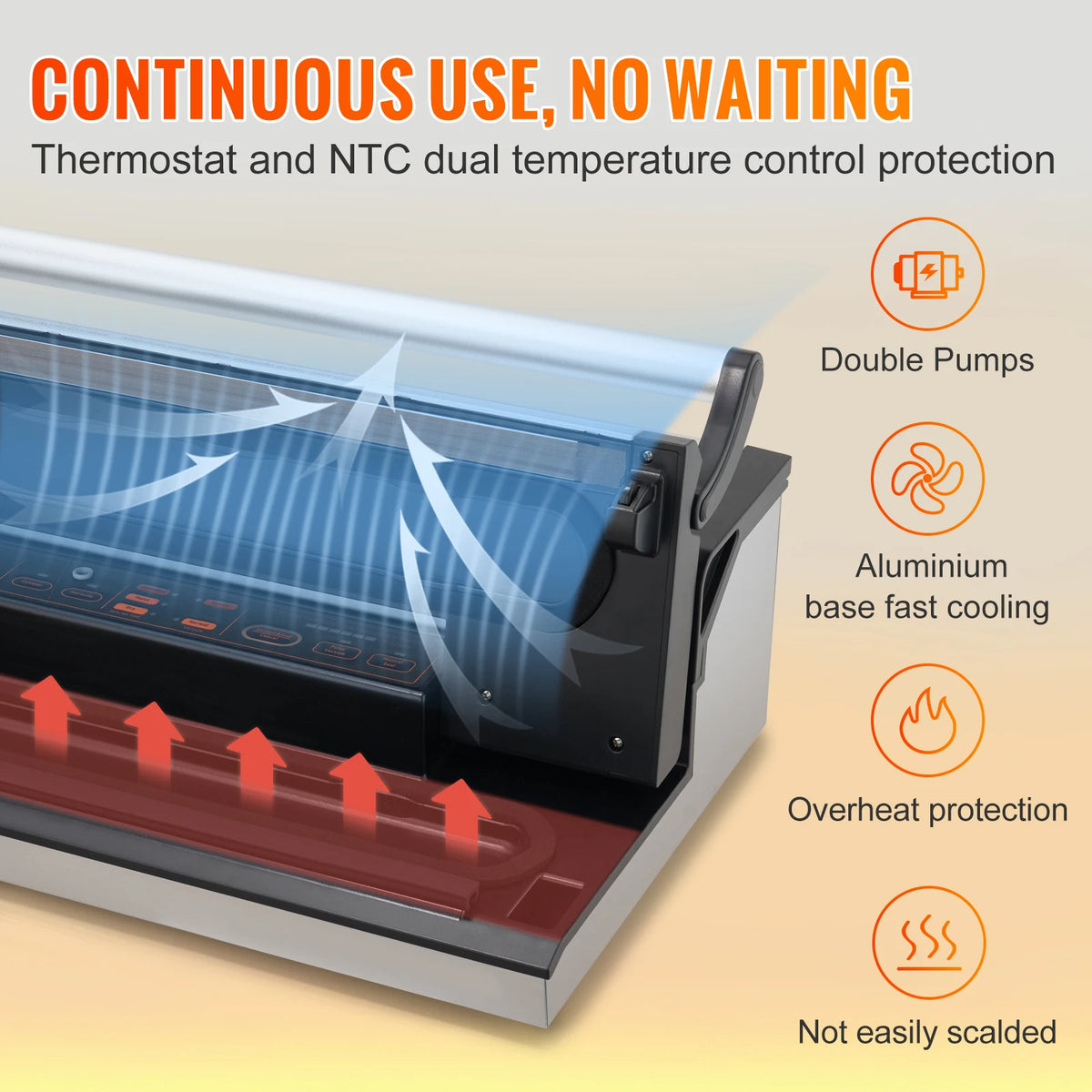 SucceBuy Commercial Automatic Vacuum Sealer for Food Packaging and Preservation