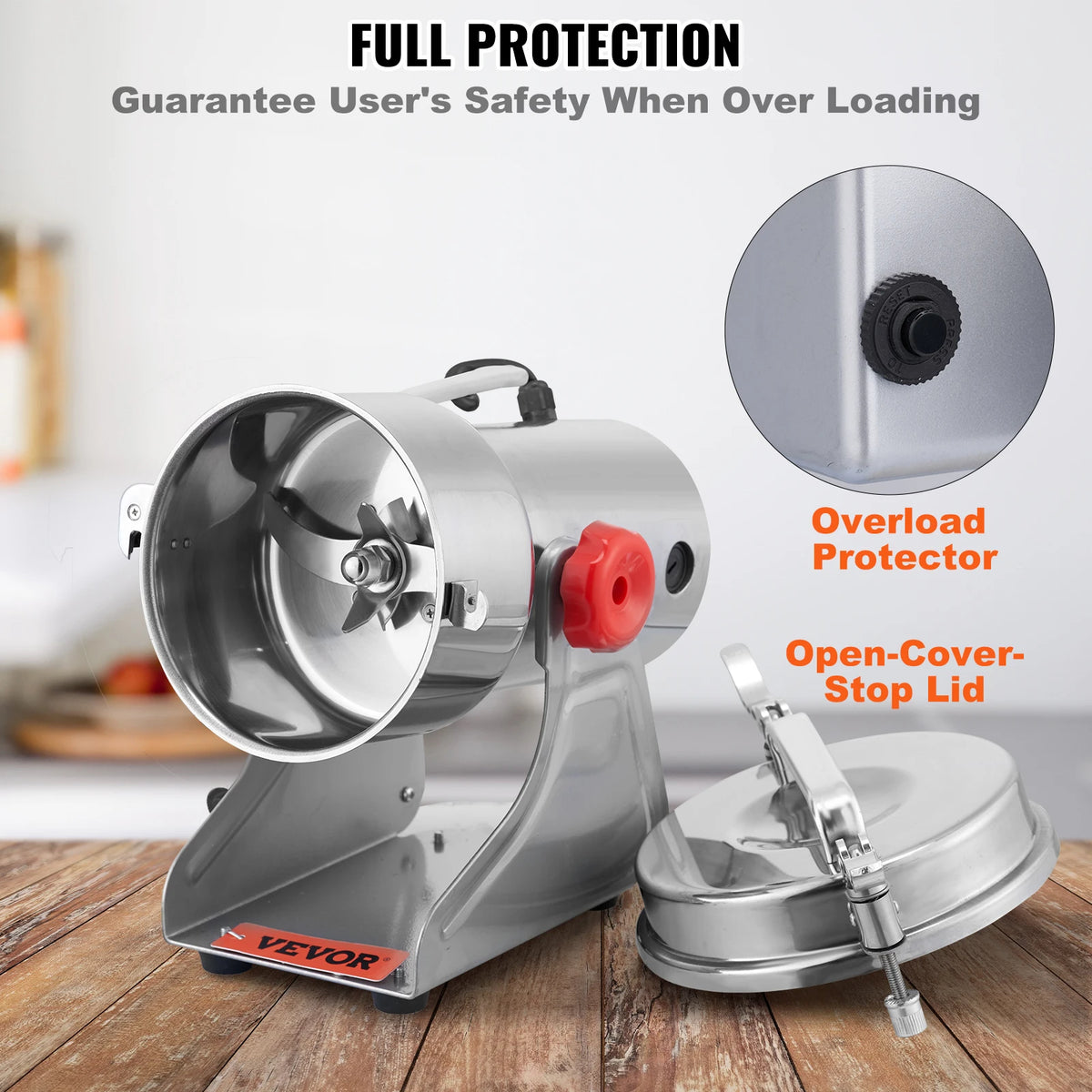 SucceBuy Commercial Electric Grain Mill Grinder For Herbs And Grains