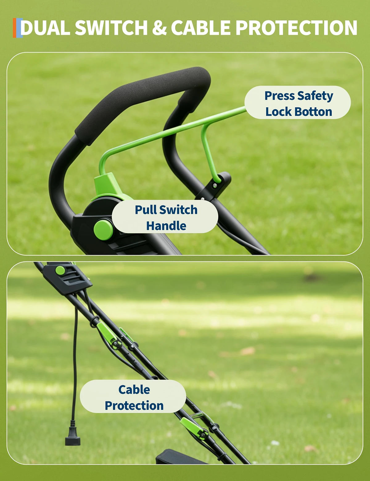 HiMISS Electric Lawn Dethatcher And Scarifier With Bag