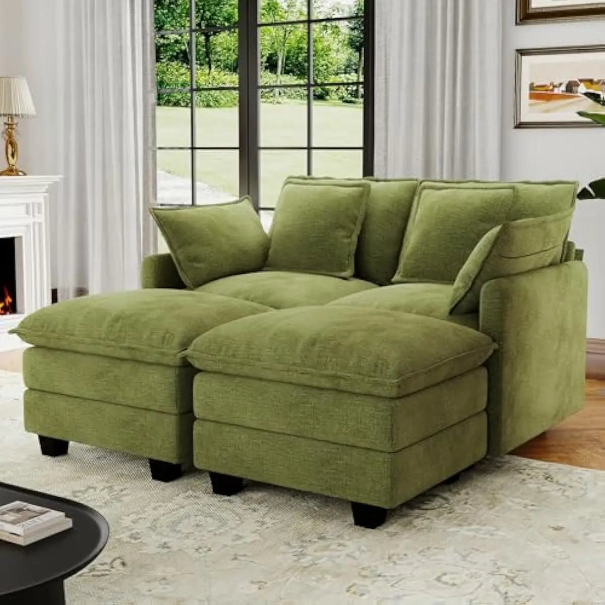 Modular Cloud Sectional Sofa With Deep Seats And Adjustable Layout