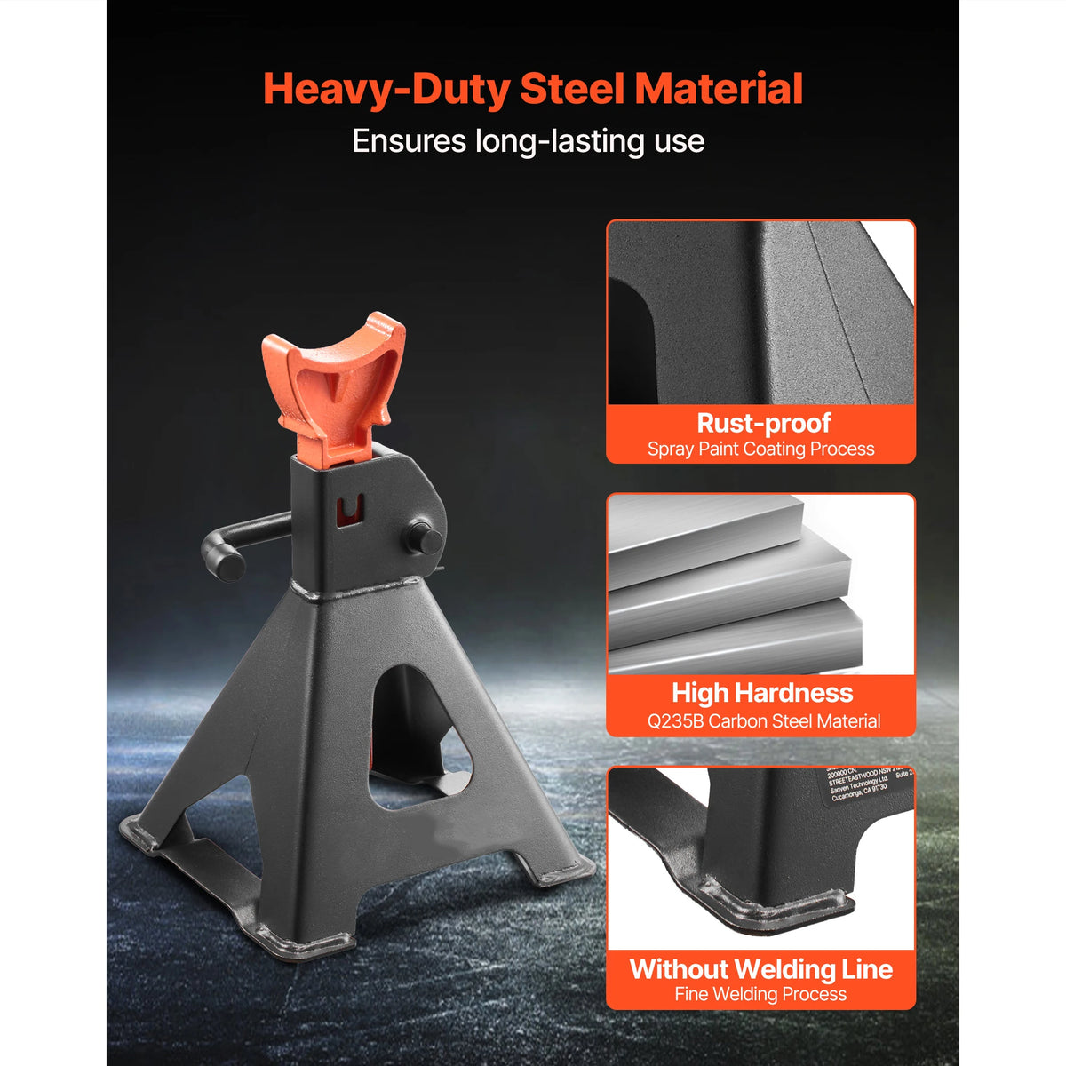 SucceBuy Heavy Duty Steel Jack Stands With Locking Mechanism