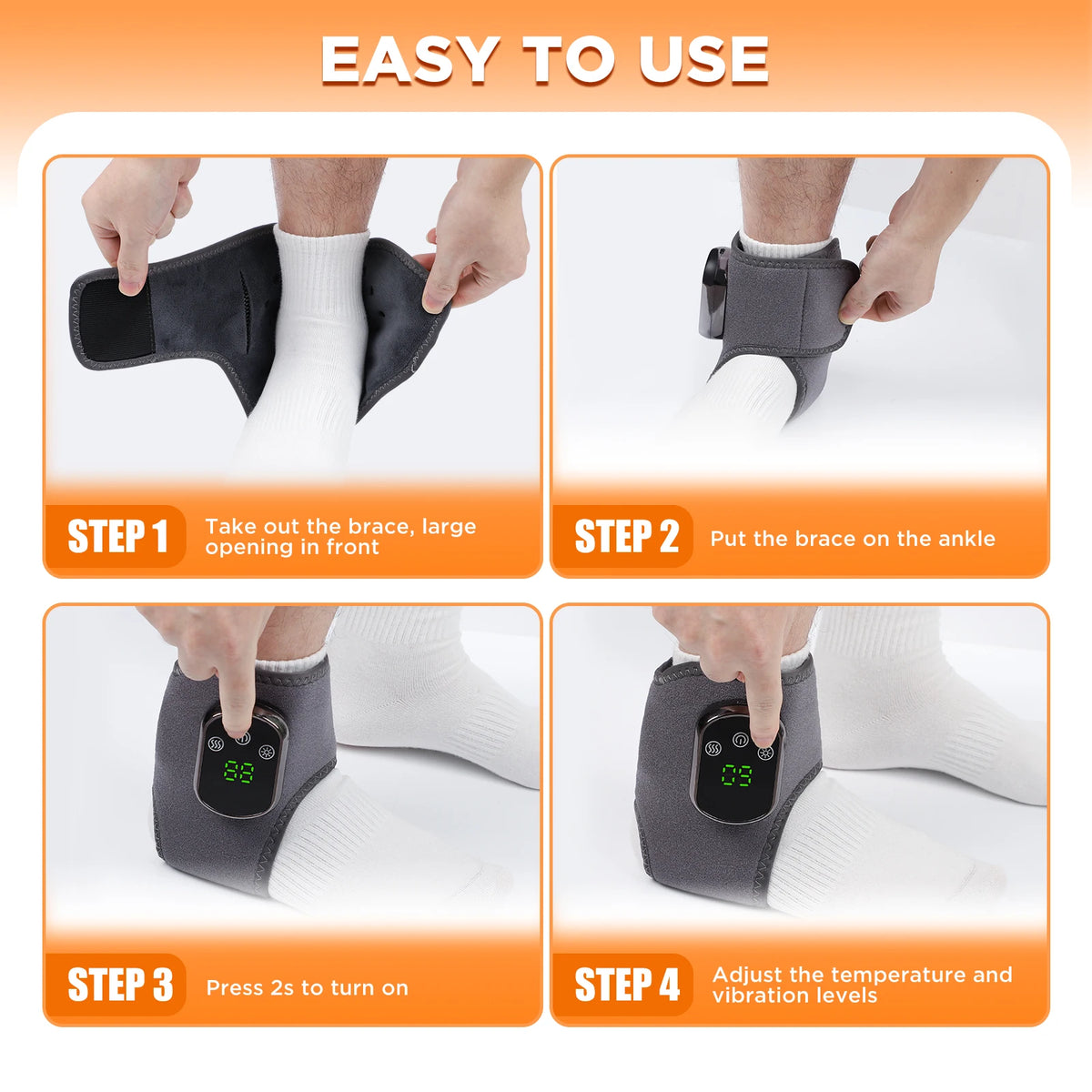 Hailicare Wireless Electric Heating Ankle Massage Brace