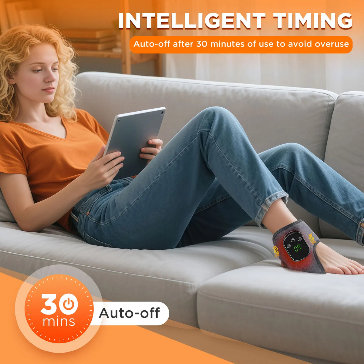 Hailicare Wireless Electric Heating Ankle Massage Brace