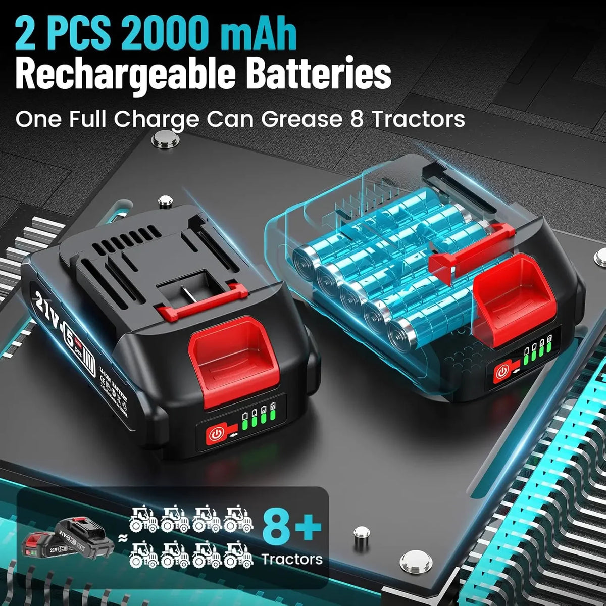 Seesii Brushless Electric Grease Gun for Makita Battery Systems