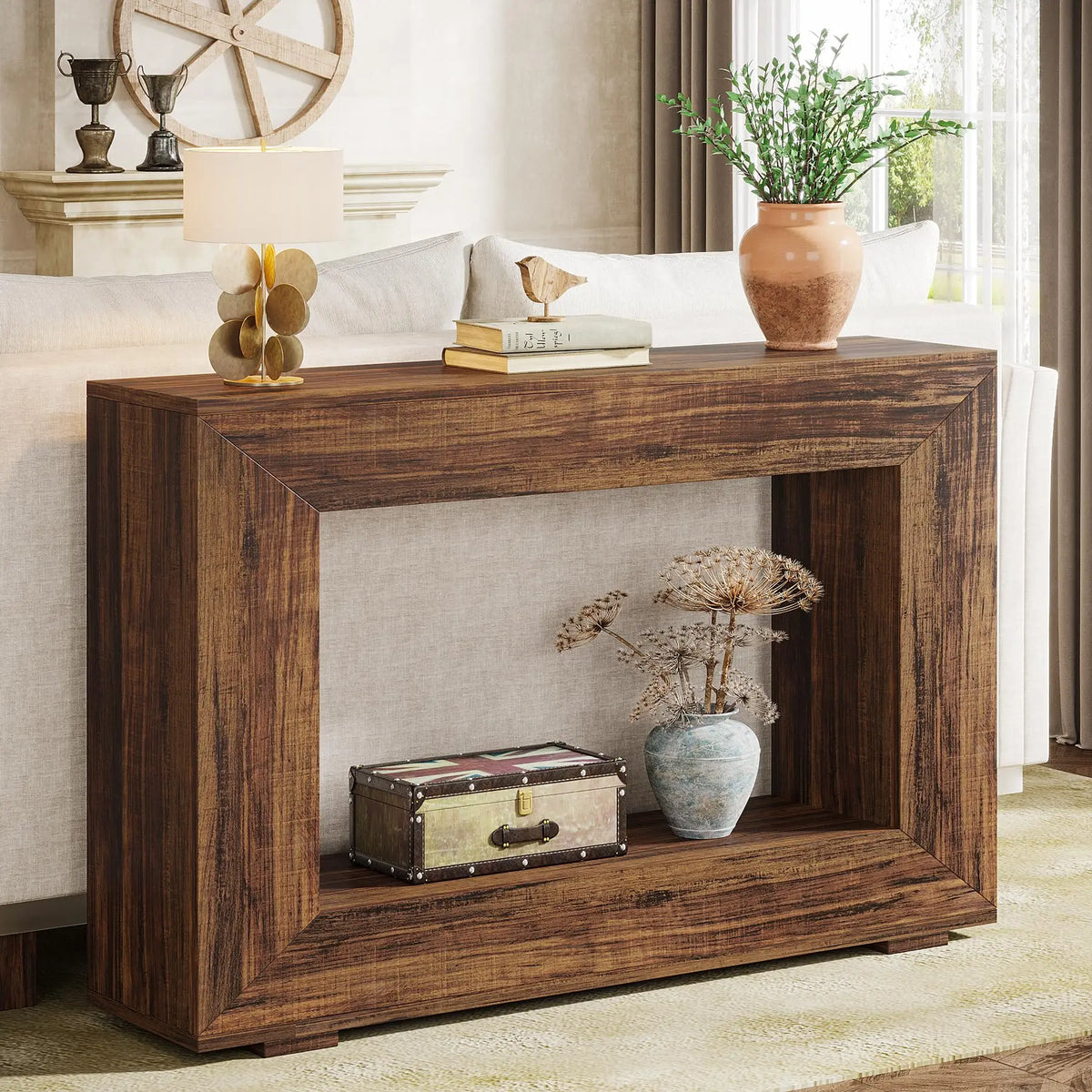 Tribesigns Farmhouse Console Table With Storage For Entryway