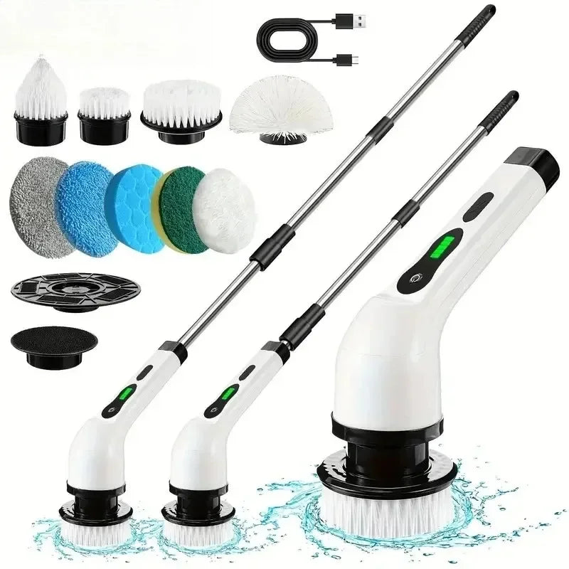 Multifunctional Cordless Electric Spin Scrubber for Bathroom and Kitchen Cleaning