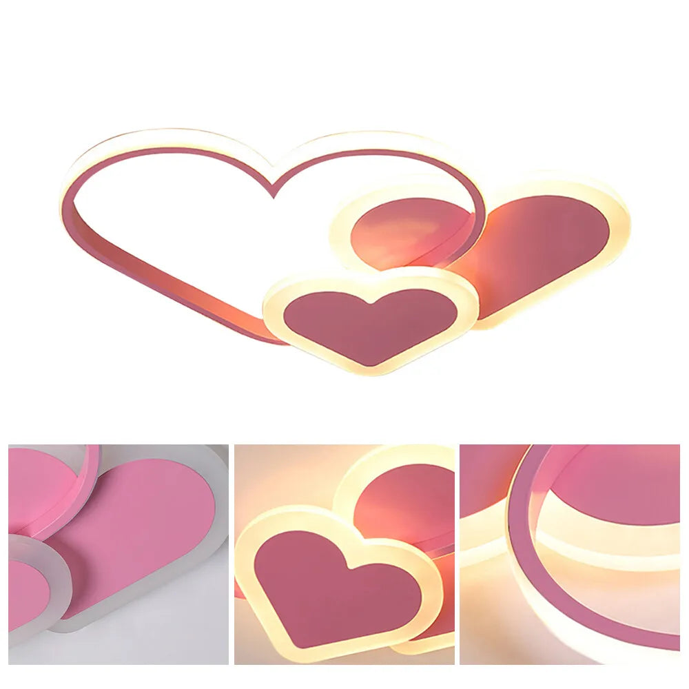 Adjustable Heart Led Ceiling Light With Remote Dimmer Switch