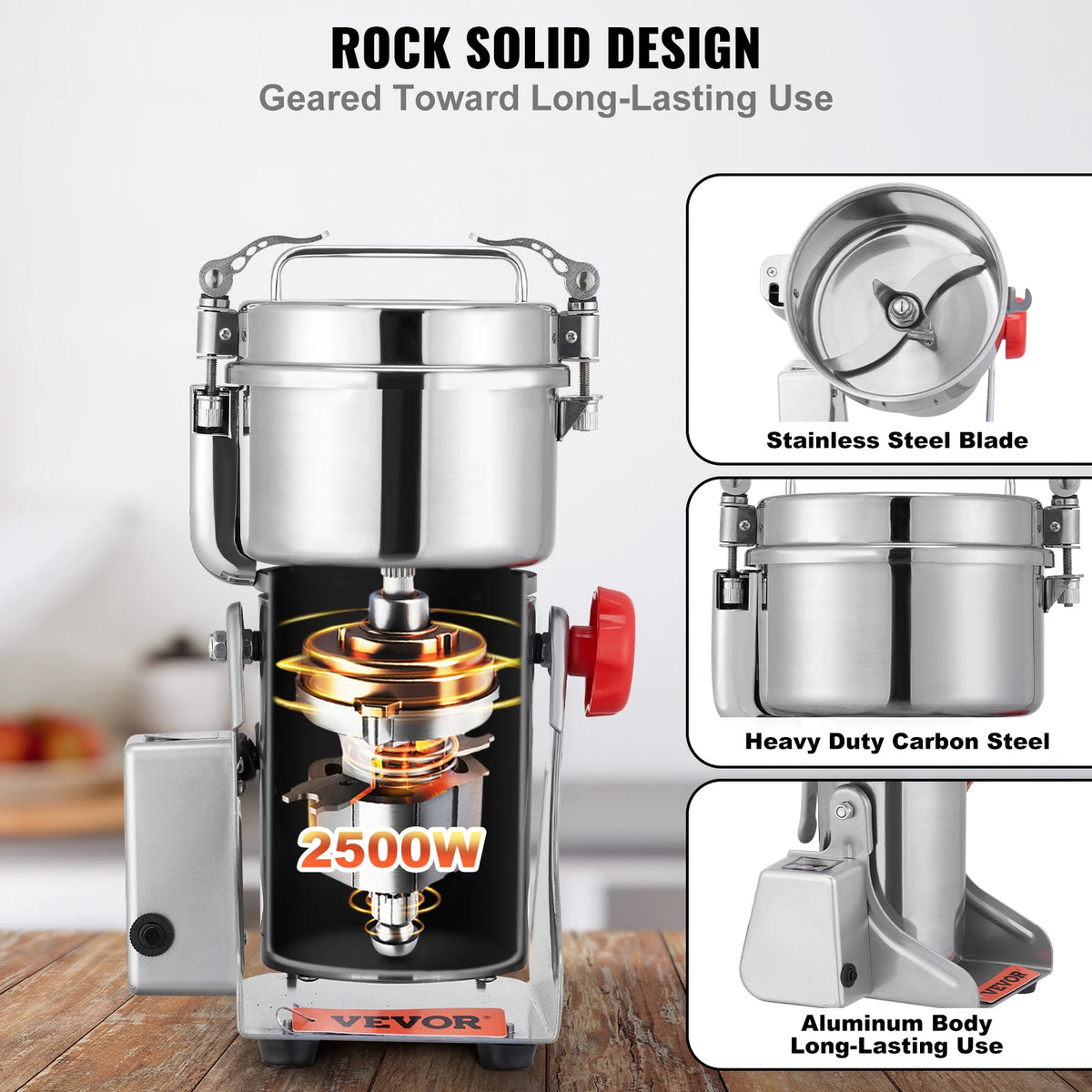 SucceBuy Commercial Electric Grain Mill Grinder For Herbs And Grains