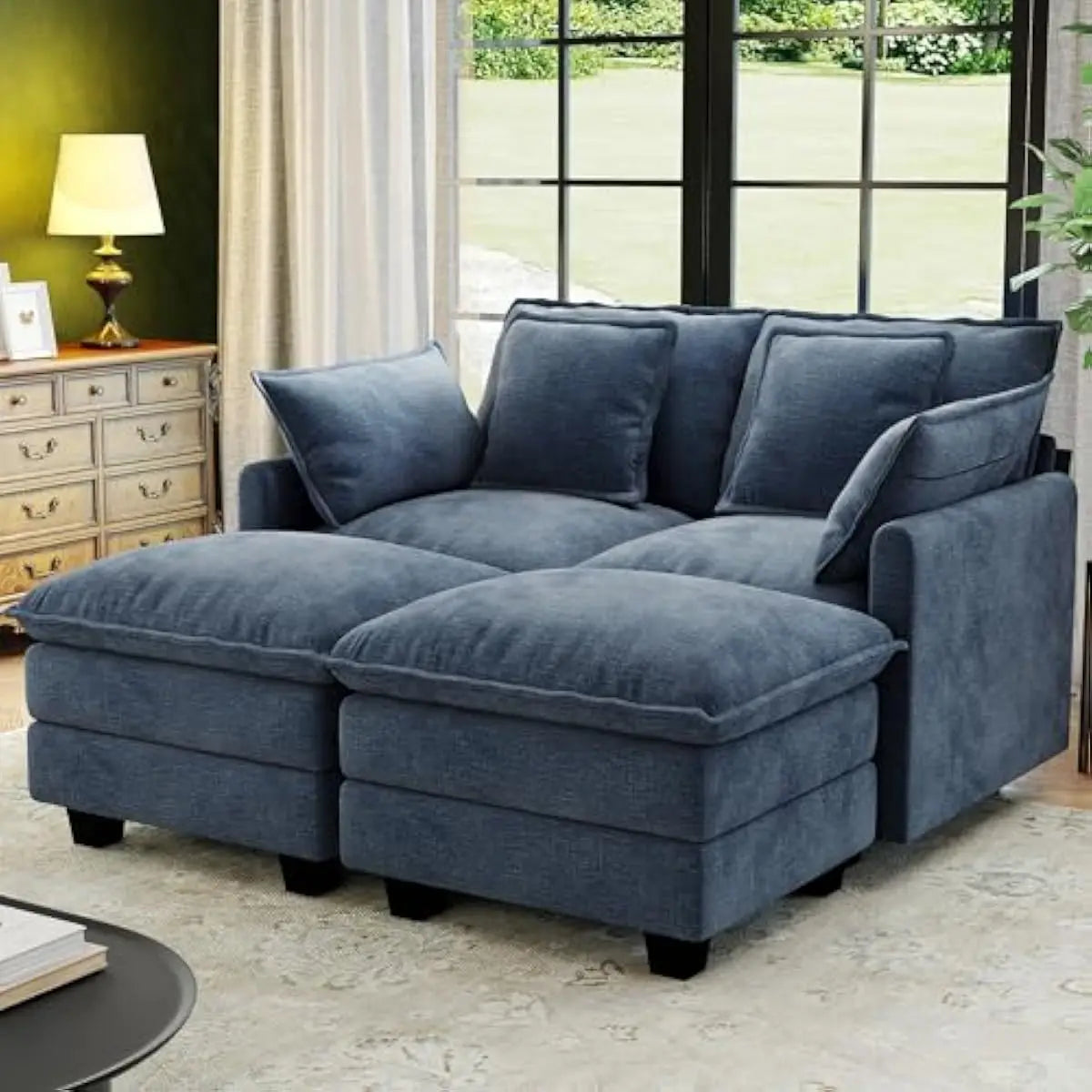 Modular Cloud Sectional Sofa With Deep Seats And Adjustable Layout