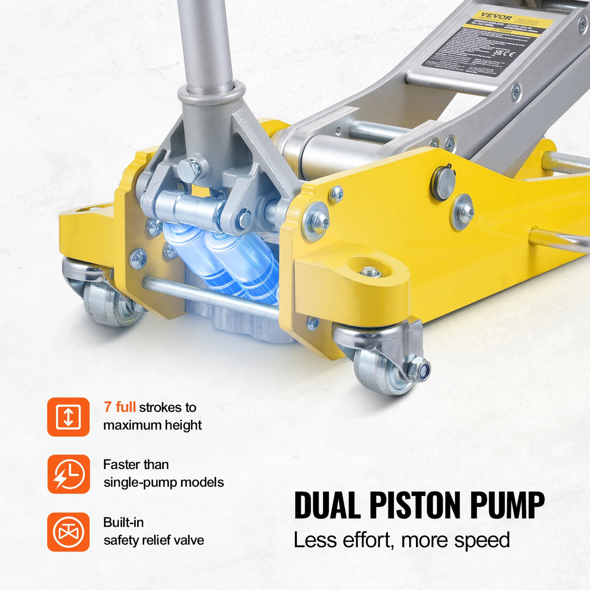 SucceBuy Aluminum Hydraulic Floor Jack With Quick Lift Pump