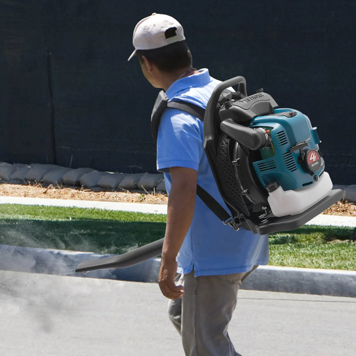 Bymaocar 75.6cc 4 Stroke Gas Powered Backpack Leaf Blower