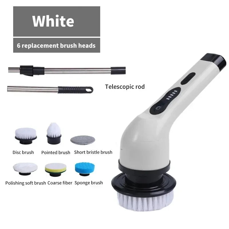 Multifunctional Cordless Electric Spin Scrubber for Bathroom and Kitchen Cleaning