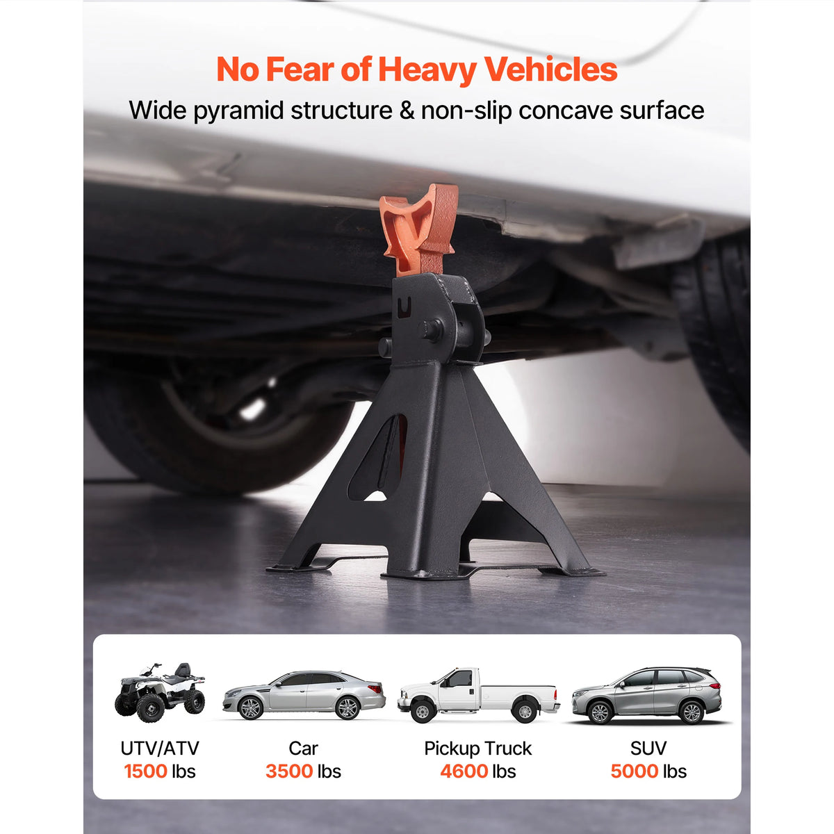 SucceBuy Heavy Duty Steel Jack Stands With Locking Mechanism
