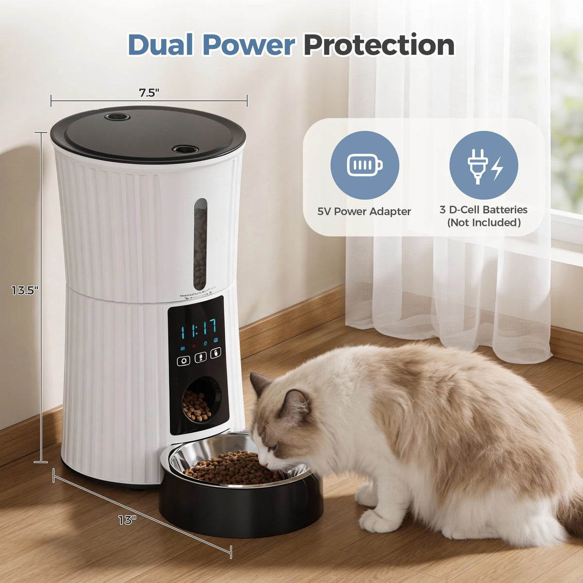 JHK WiFi Automatic Cat Feeder With App Control And Timer