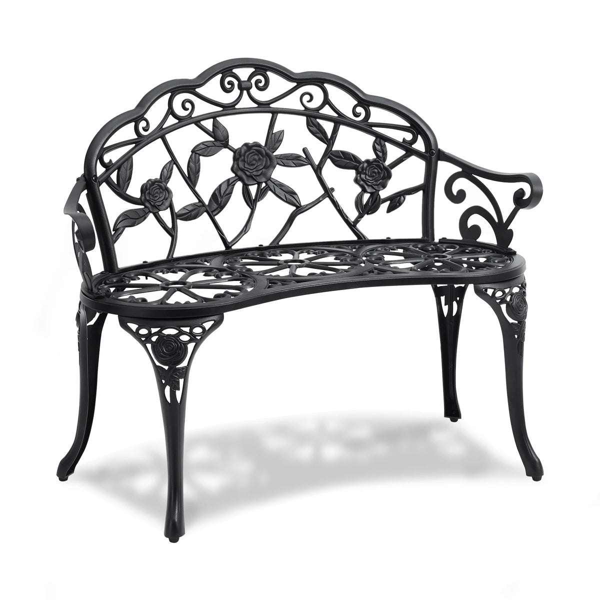 SucceBuy Wooden Outdoor Garden Bench for Patio and Park Furniture