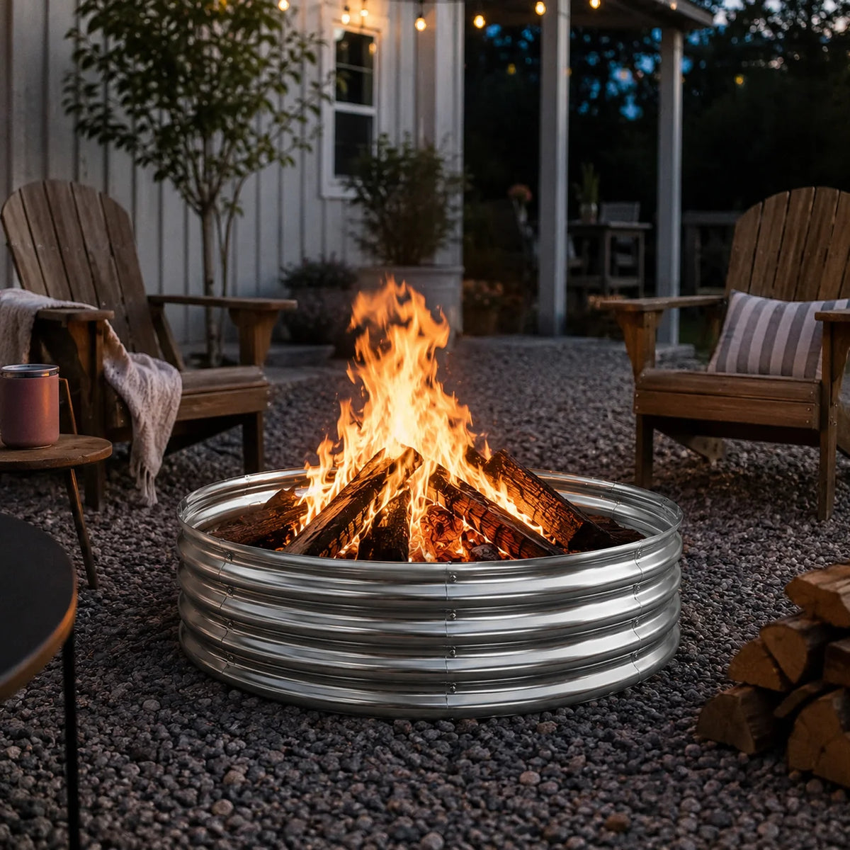 Heavy Duty Galvanized Steel Fire Pit Ring For Outdoor Use