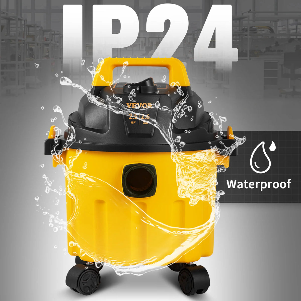 SucceBuy Wet Dry Shop Vacuum Featuring HEPA Filtration System