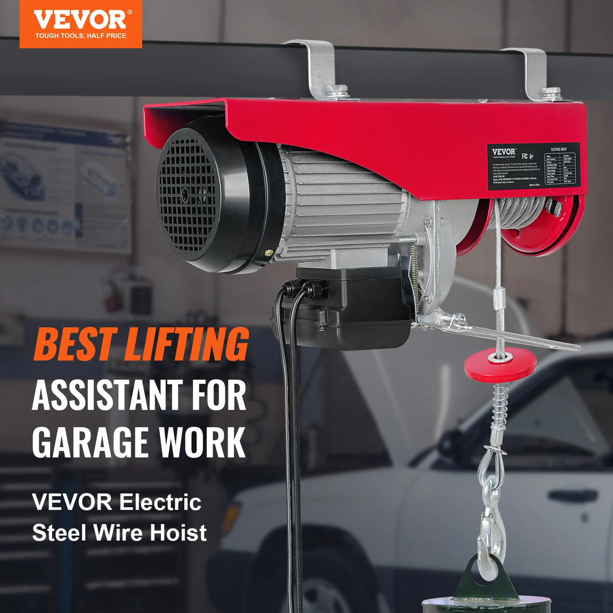 SucceBuy Electric Hoist Winch With Wired And Wireless Remote Control