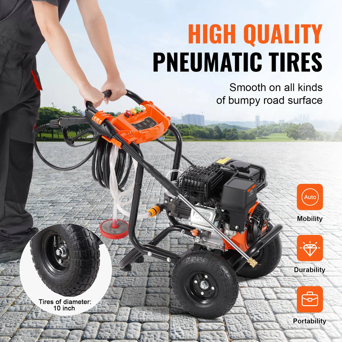 SucceBuy 3500 PSI Gas Pressure Washer With Aluminum Pump