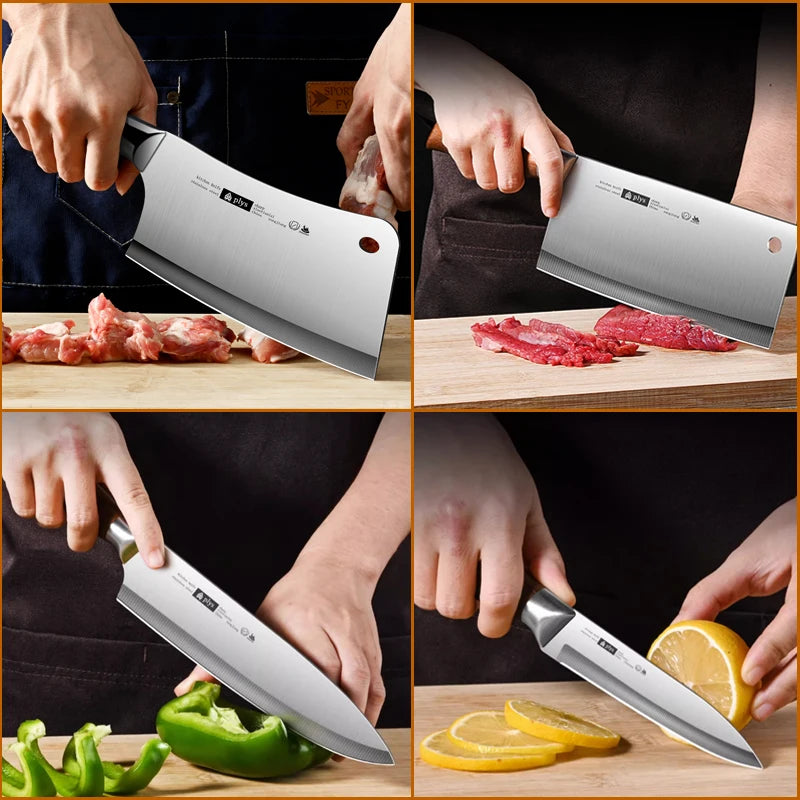 Professional Stainless Steel Kitchen Knife Four Piece Set