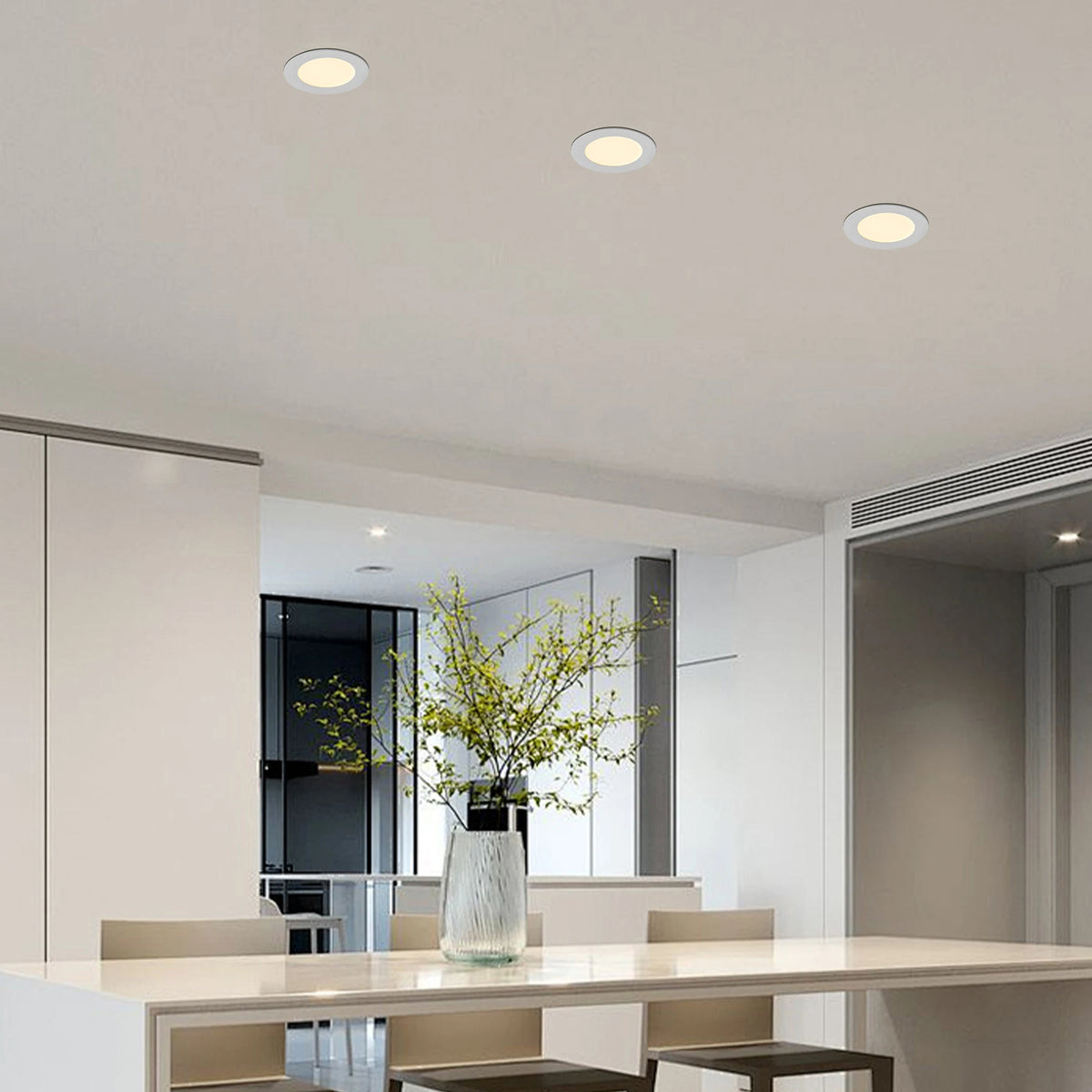 ARLGSITE Dimmable Recessed LED Ceiling Lights With Adjustable Color Temperature