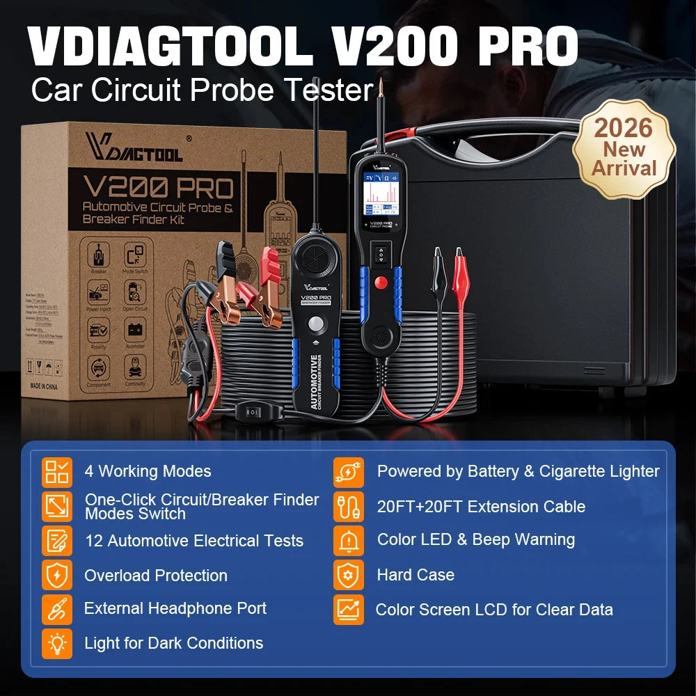 VDIAGTOOL Automotive Power Circuit Probe And Electrical Tester