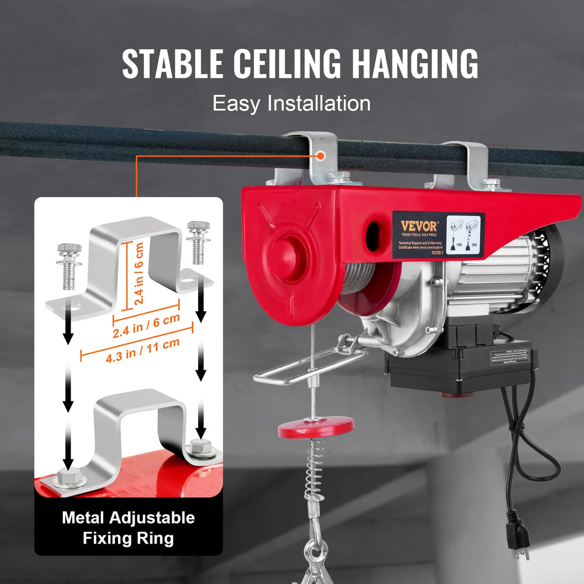 SucceBuy Wireless Electric Hoist for Garage and Warehouse Lifting