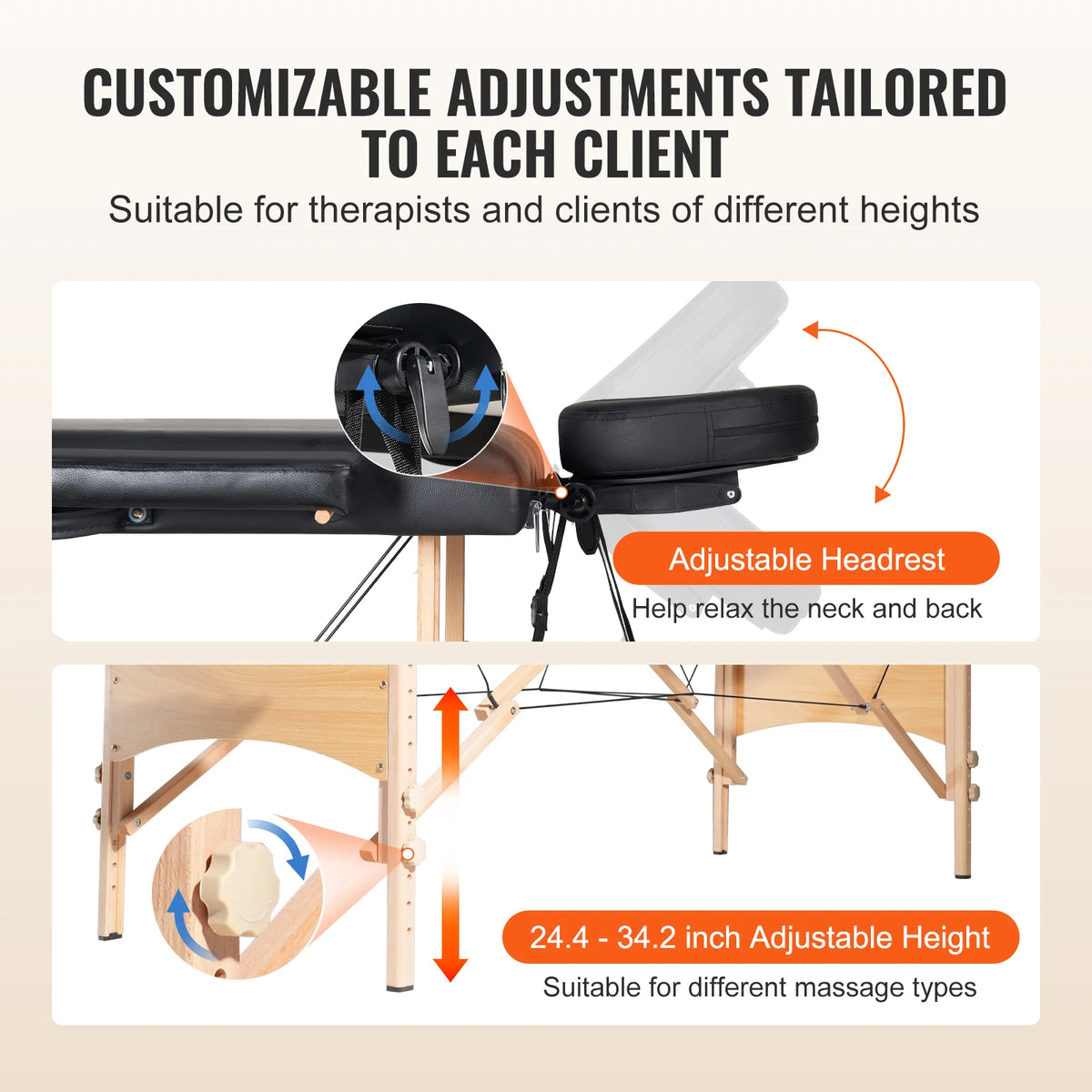 Professional Portable Folding Massage Table For Salon