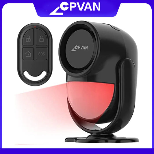 Cpvan Wireless Infrared Motion Sensor Alarm With Remote Control
